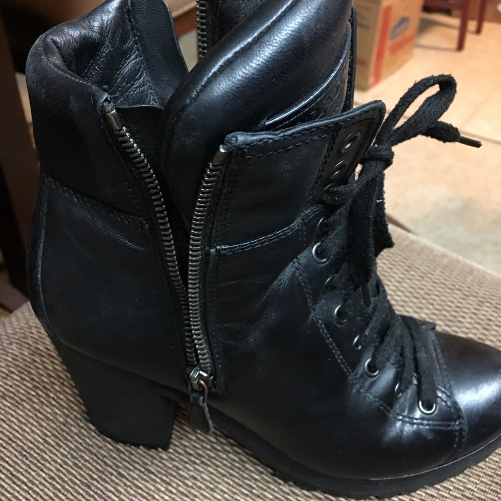 Prada black  short boots size 38 1/2